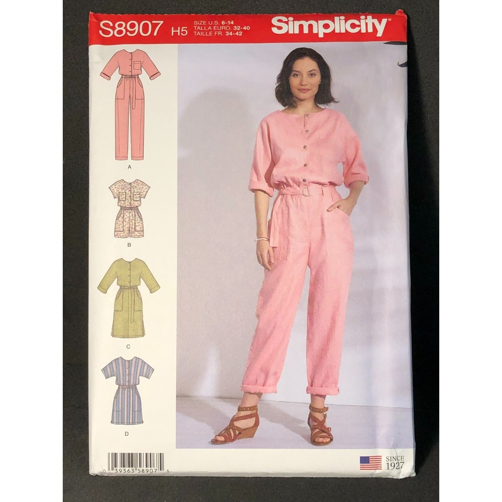 Simplicity Misses' JUMPSUIT, ROMPER, DRESS IN TWO LENGTHS S8907 Size (6 - 14)